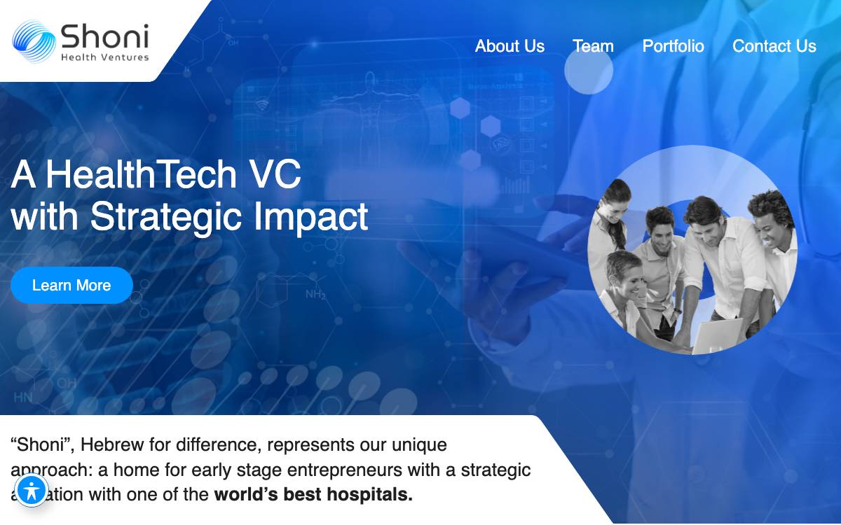 Shoni Health Ventures website preview