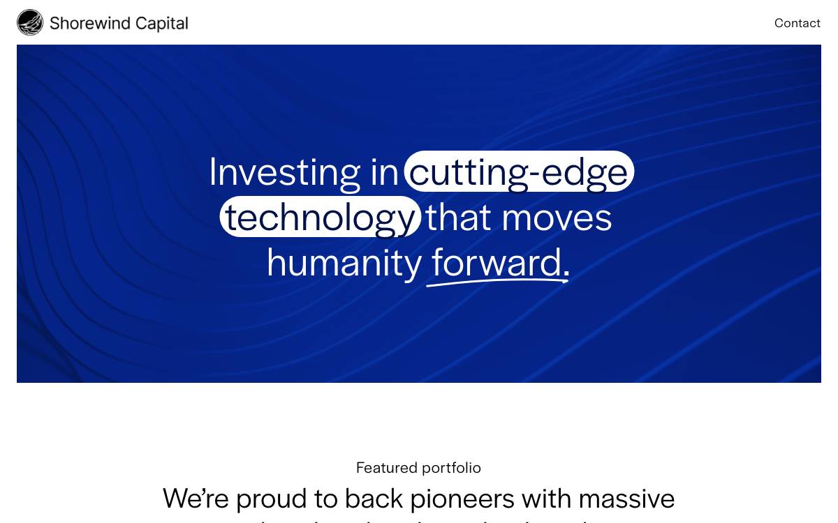Shorewind Capital website preview