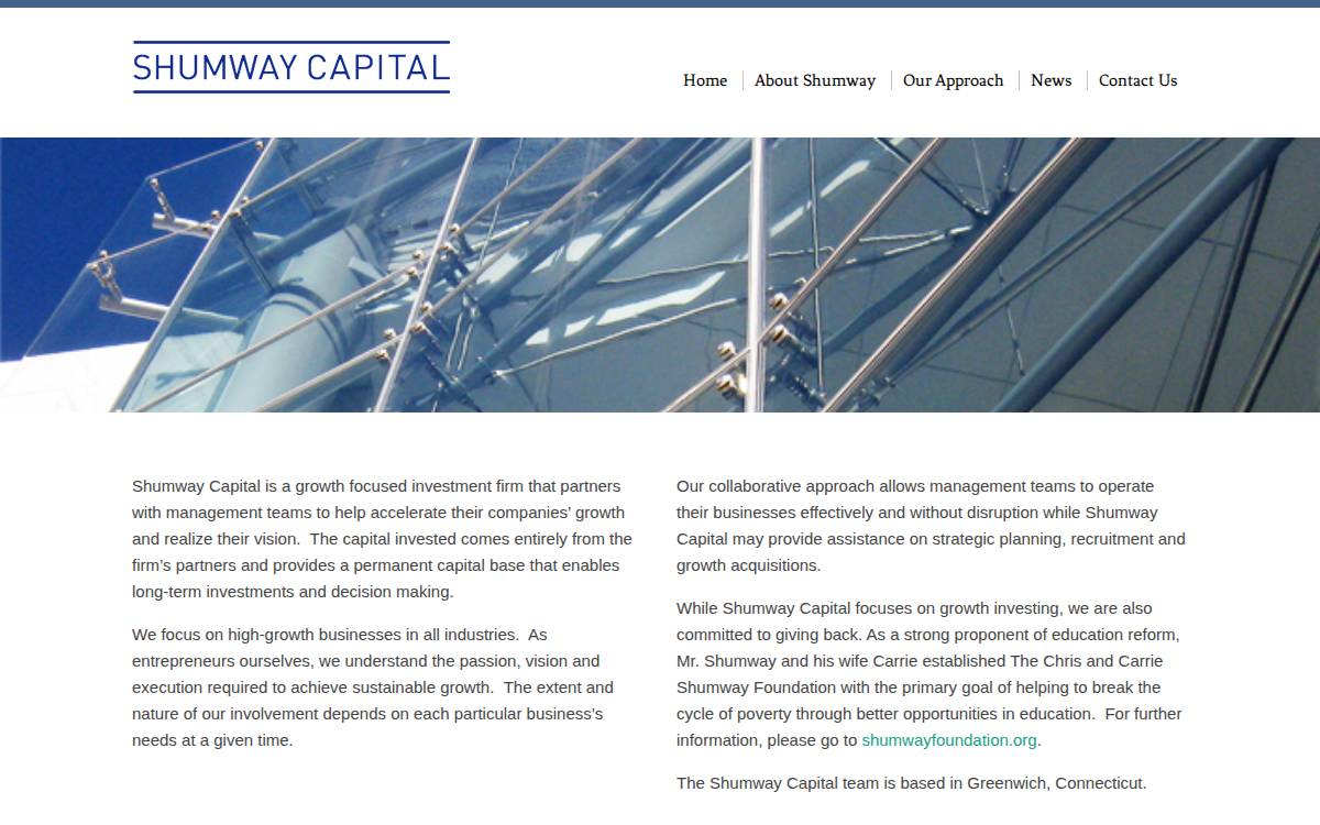 Shumway Capital website preview