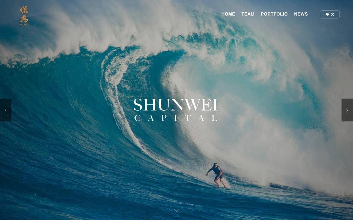 Shunwei Capital website preview