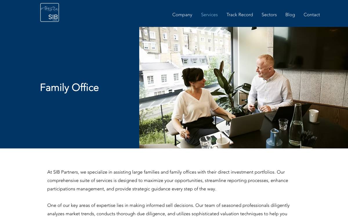 SIB Partners website preview