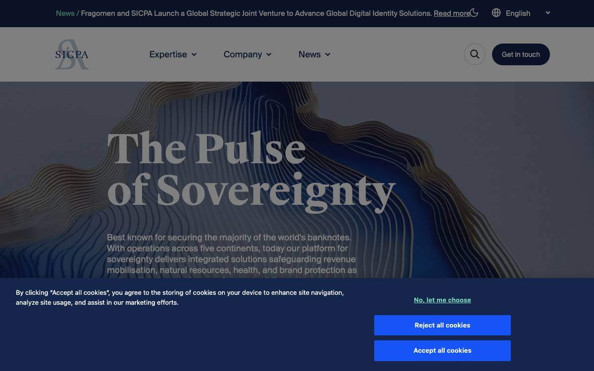 SICPA website preview