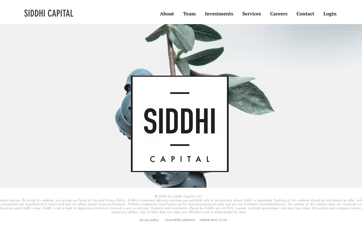 Siddhi Capital website preview