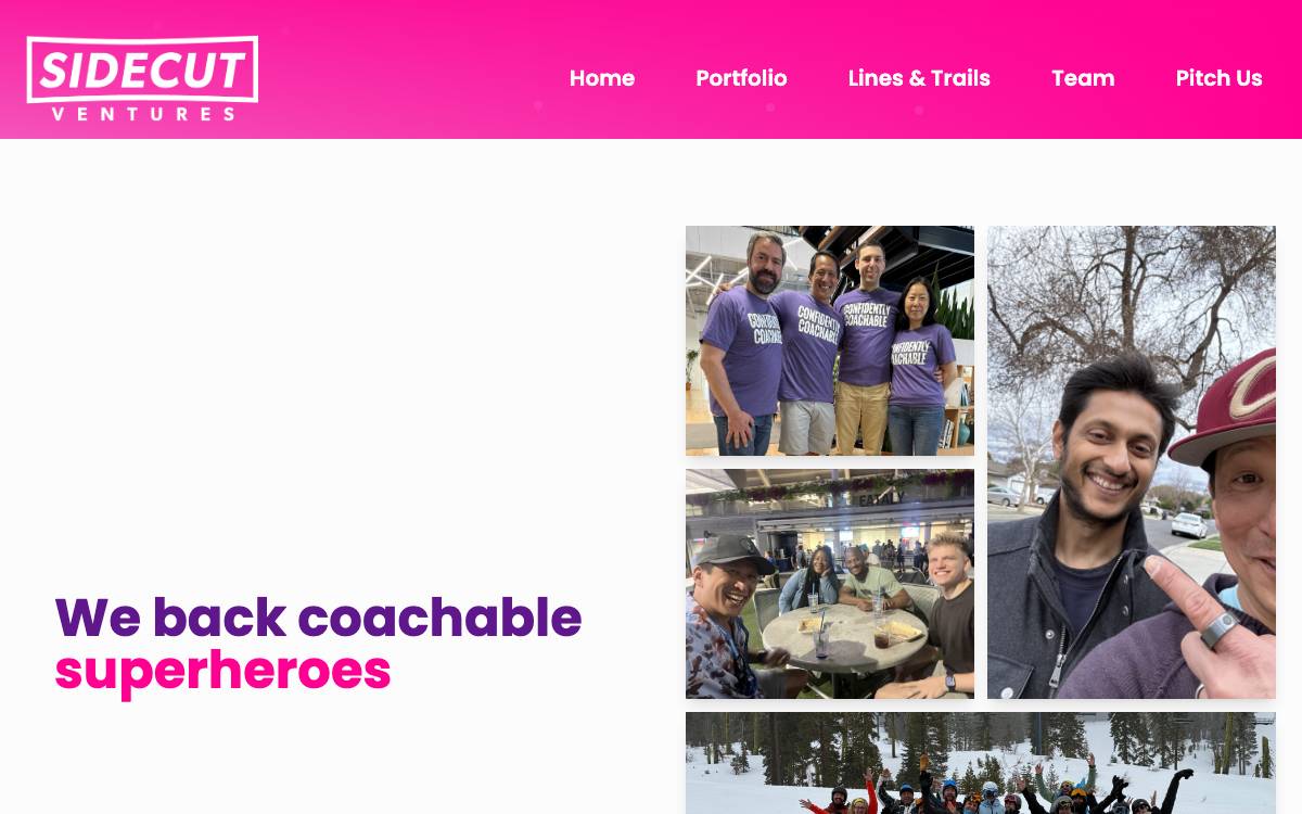 Sidecut Ventures website preview