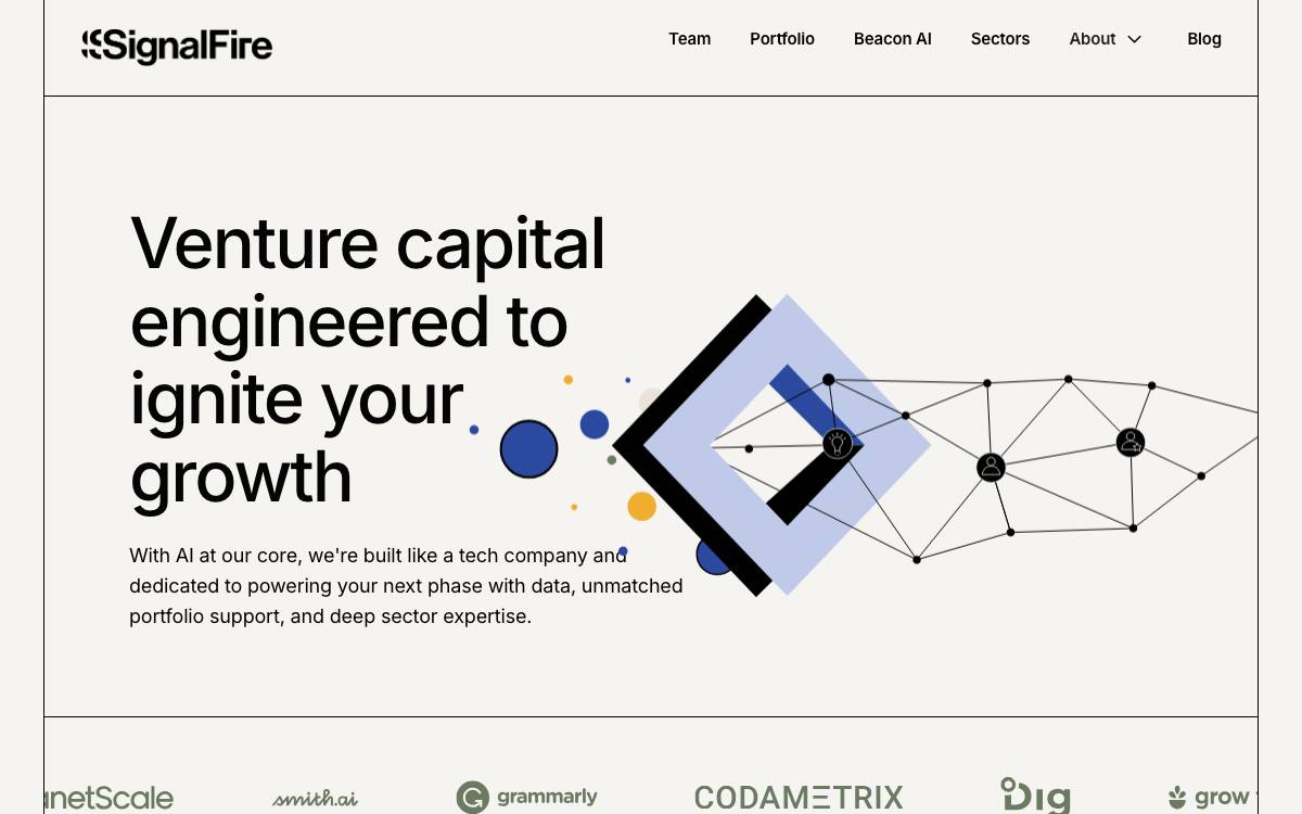 SignalFire website preview