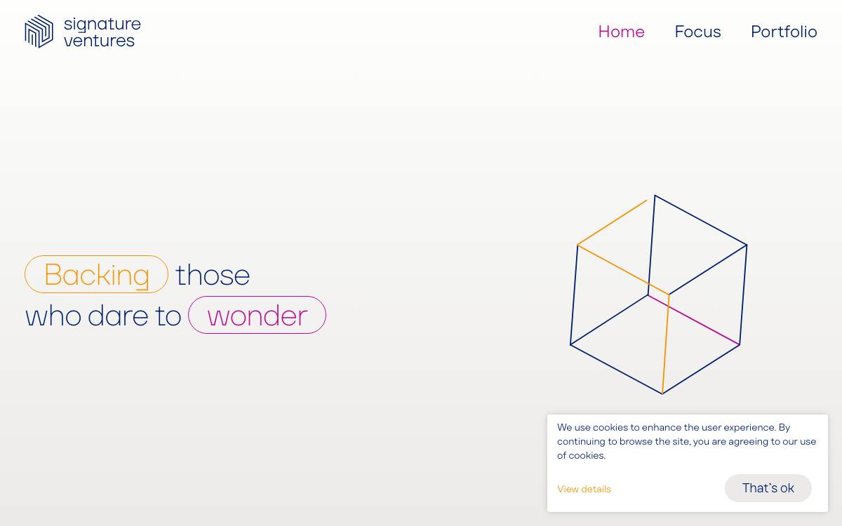 Signature Ventures website preview
