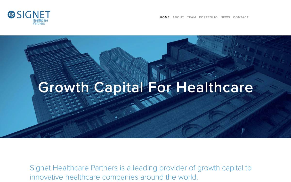 Signet Healthcare Partners website preview
