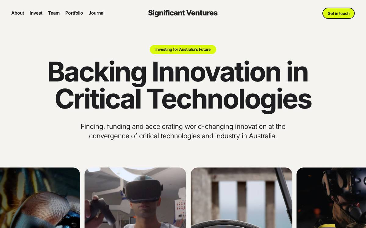 Significant Ventures website preview