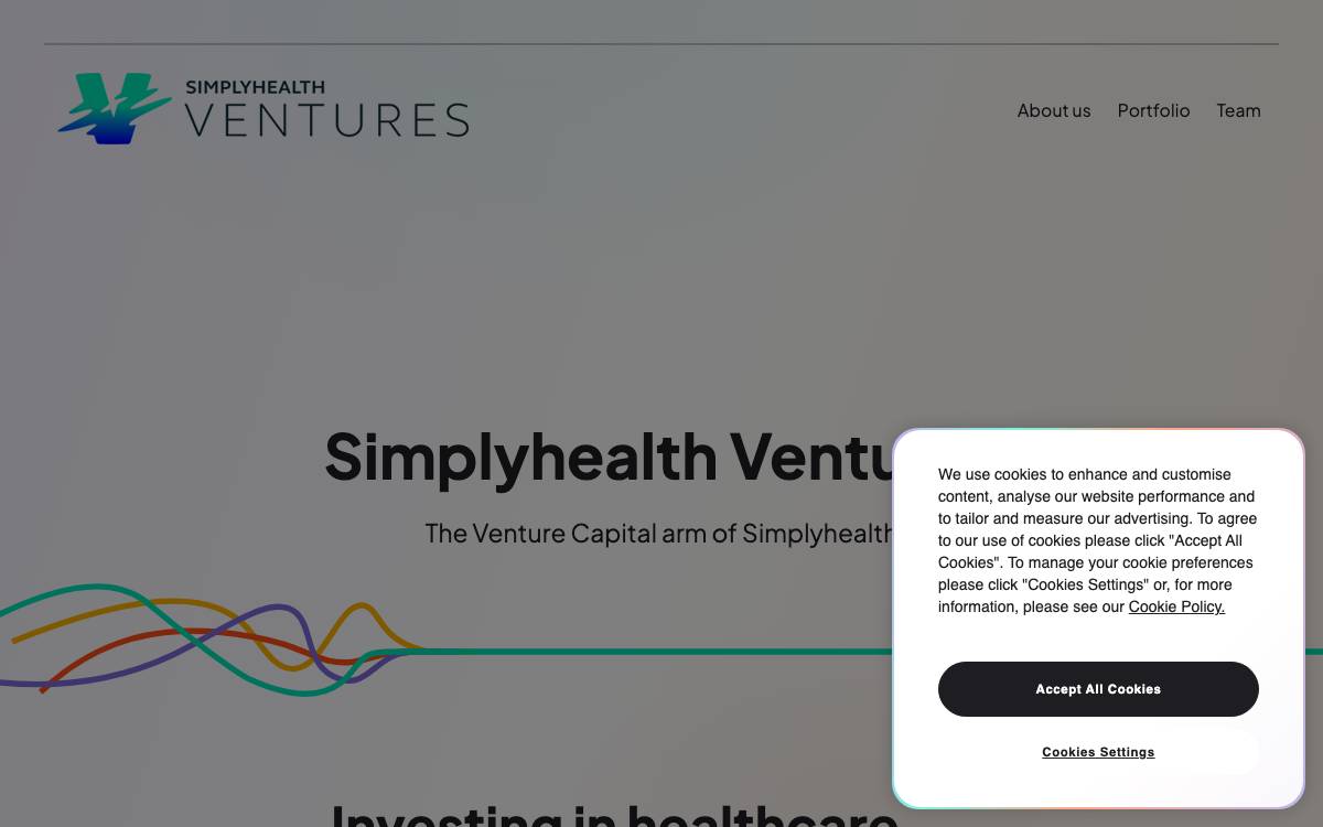 Simplyhealth Ventures website preview