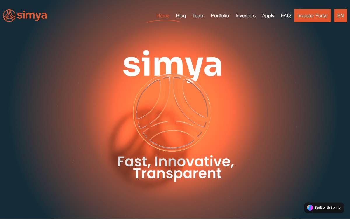 Simya VC website preview