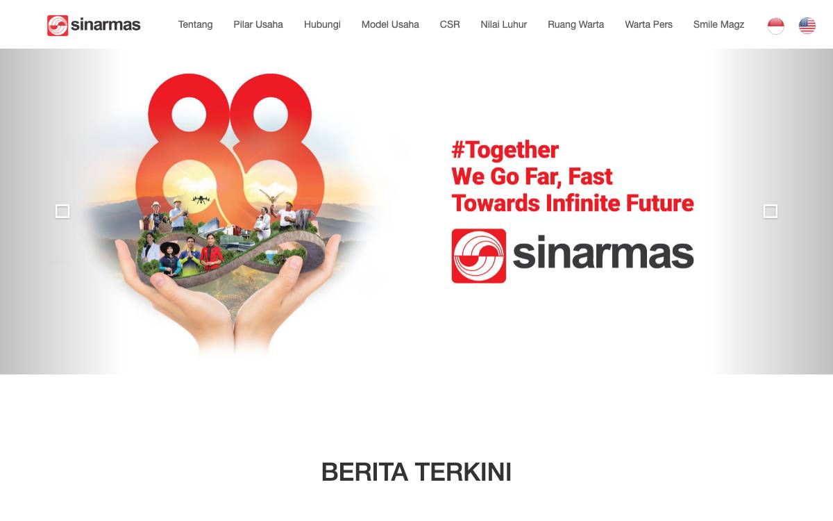 Sinarmas website preview