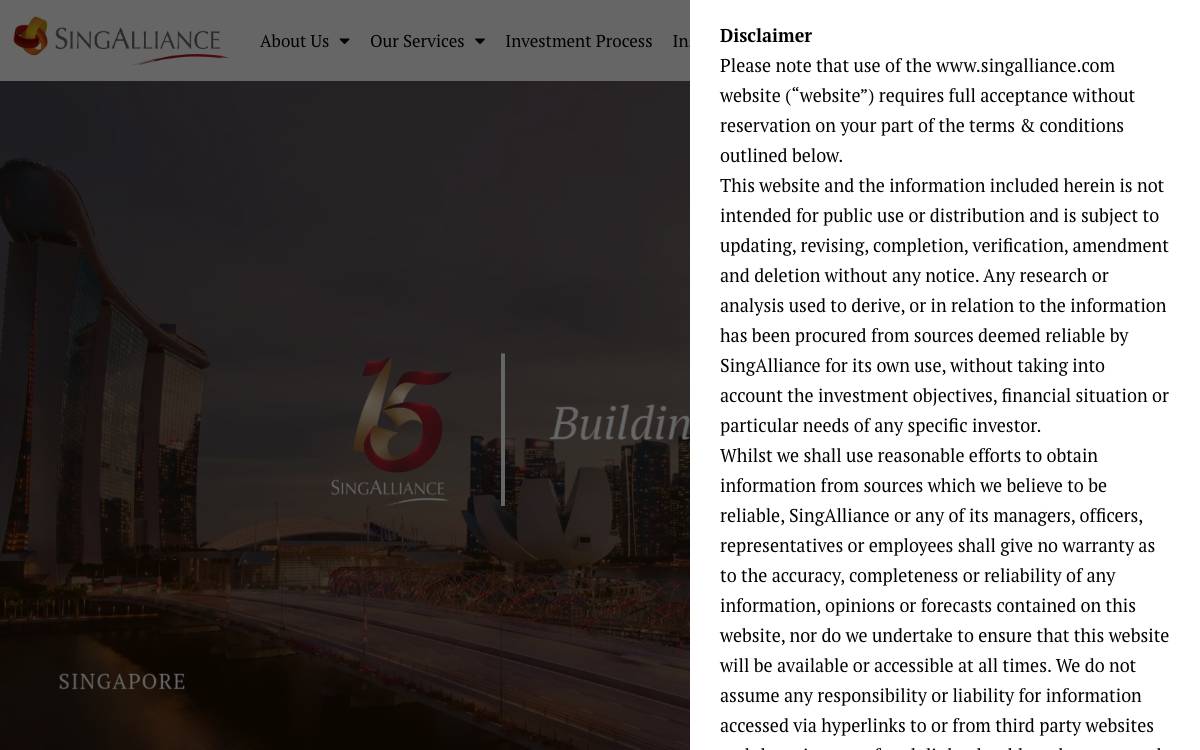 SingAlliance website preview