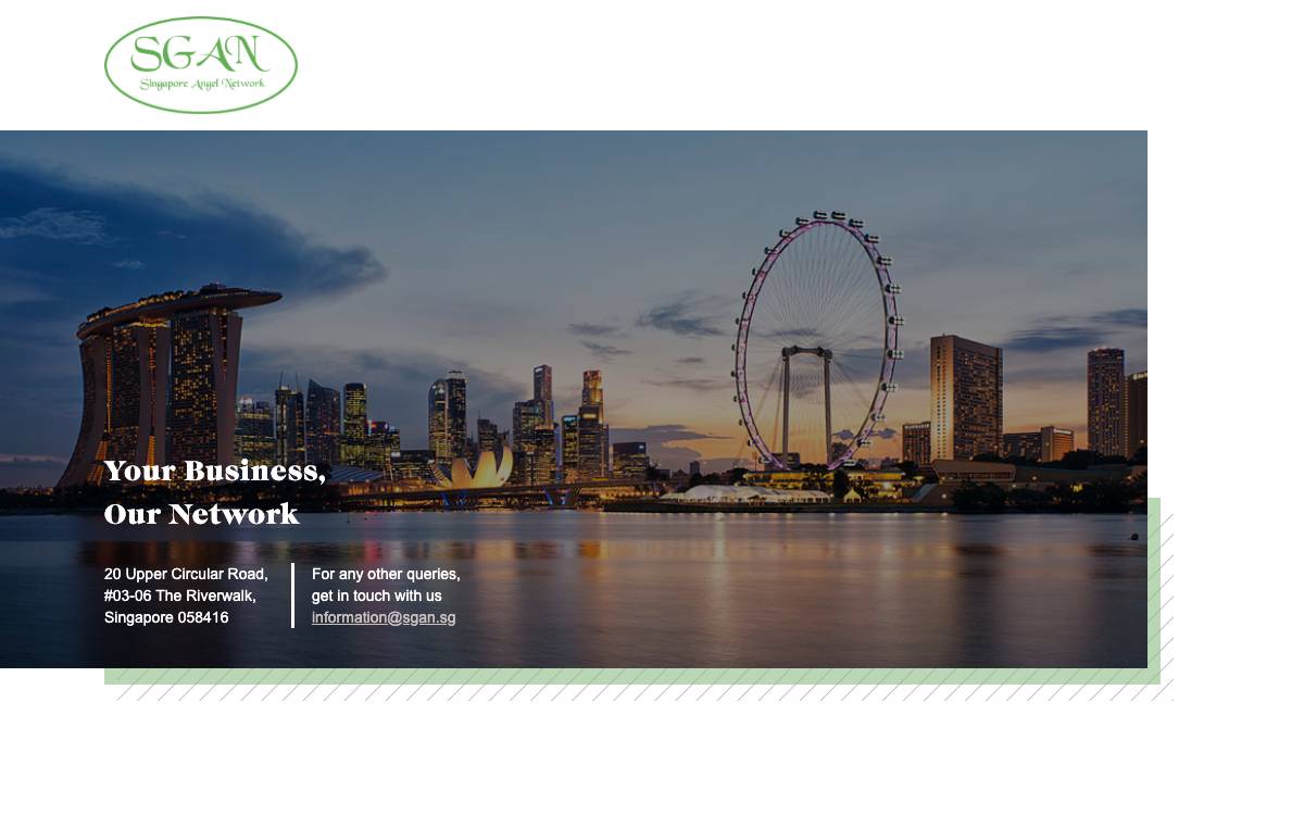 Singapore Angel Network website preview