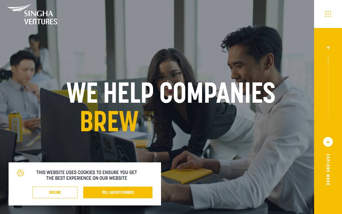 Singha Ventures website preview