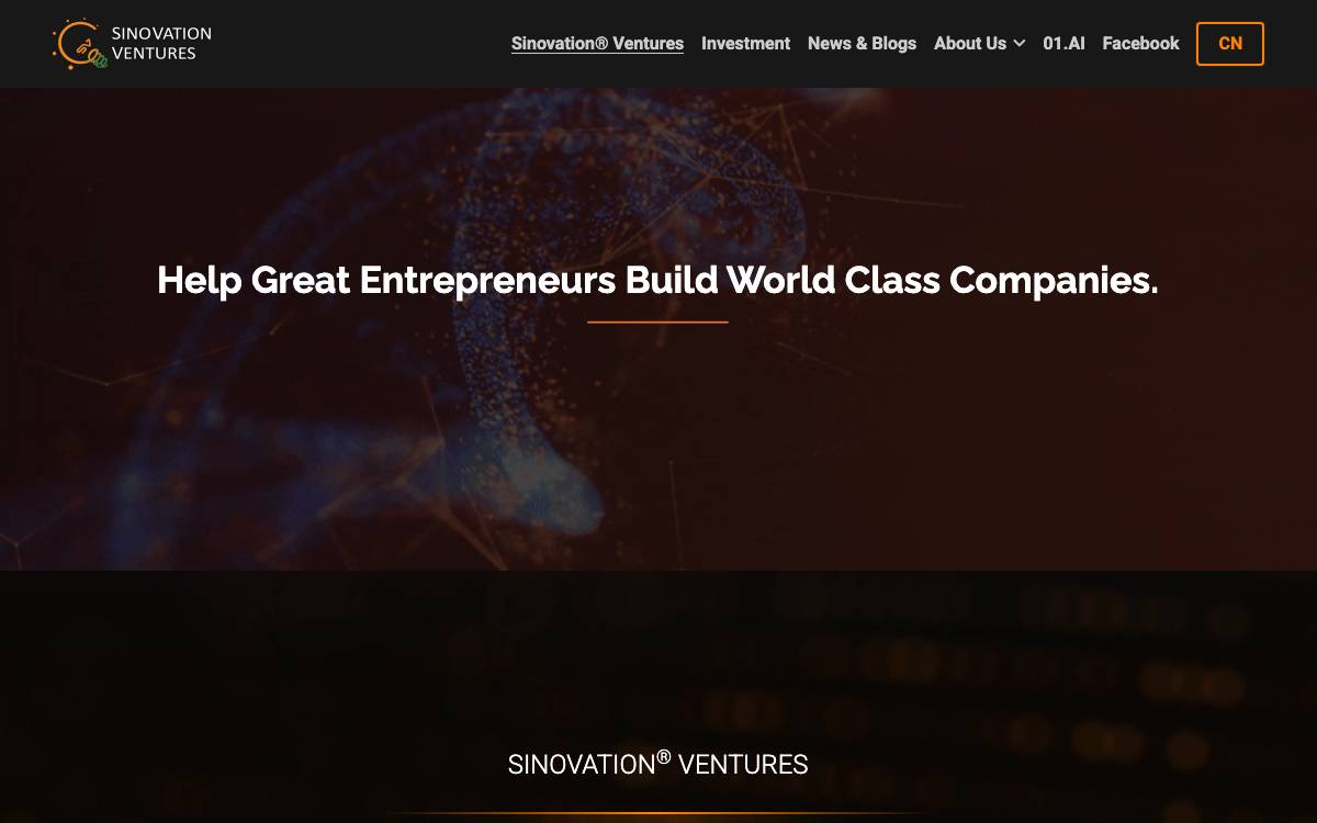 Sinovation Ventures website preview