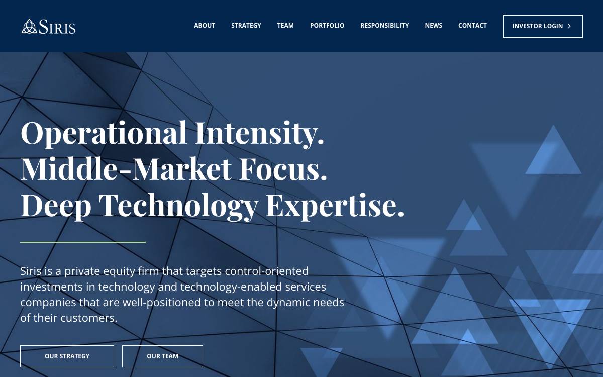 Siris website preview