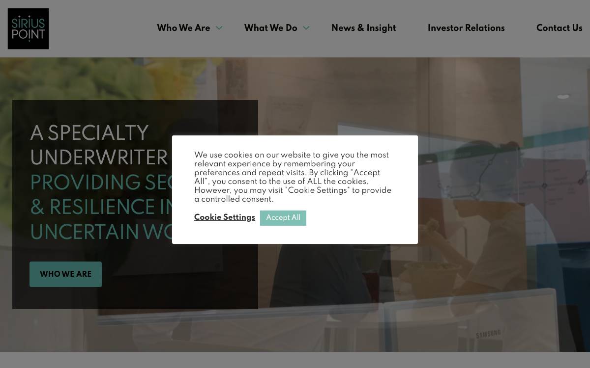 SiriusPoint website preview