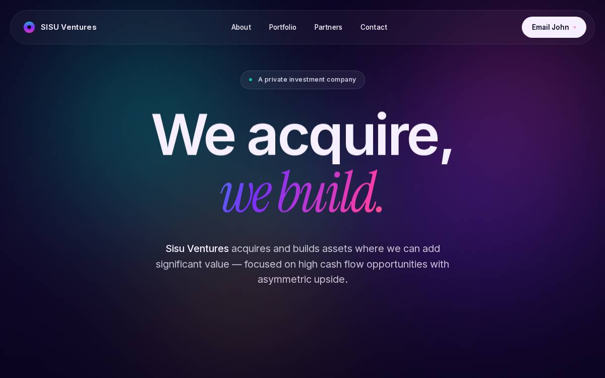 Sisu Ventures website preview