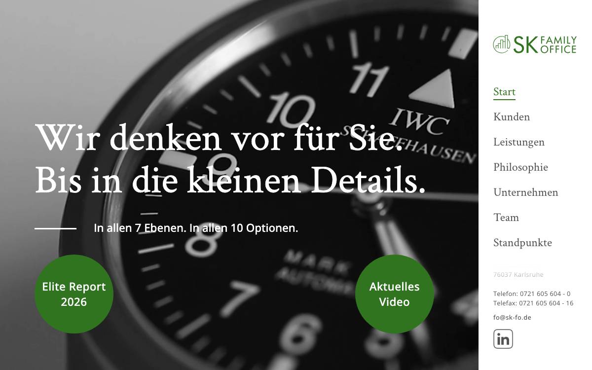 SK Family Office GmbH website preview