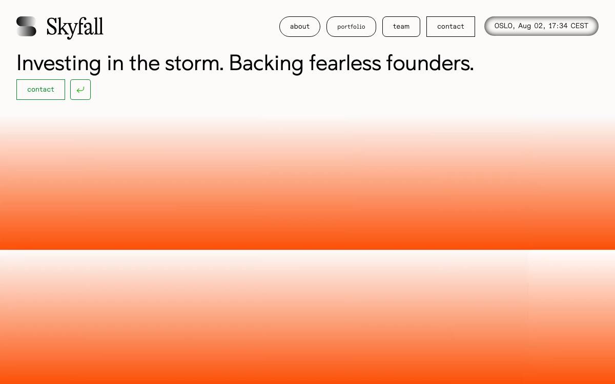 Skyfall Ventures website preview