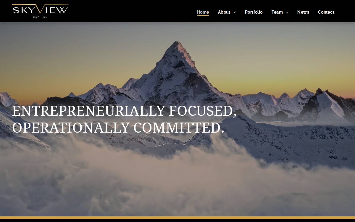 Skyview Capital website preview