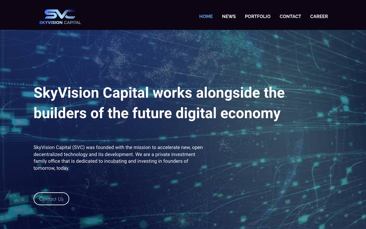 SkyVision Capital website preview