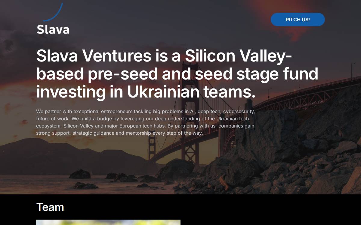 Slava Ventures website preview