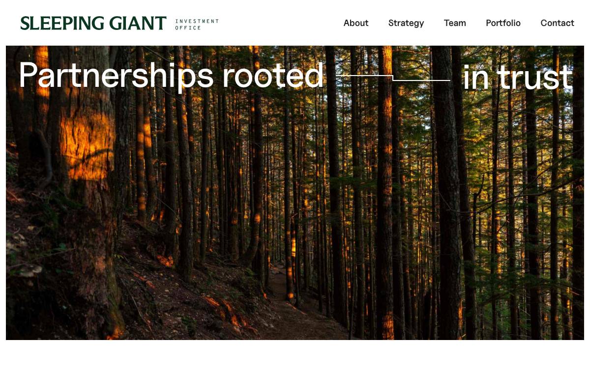 Sleeping Giant Investment Office website preview