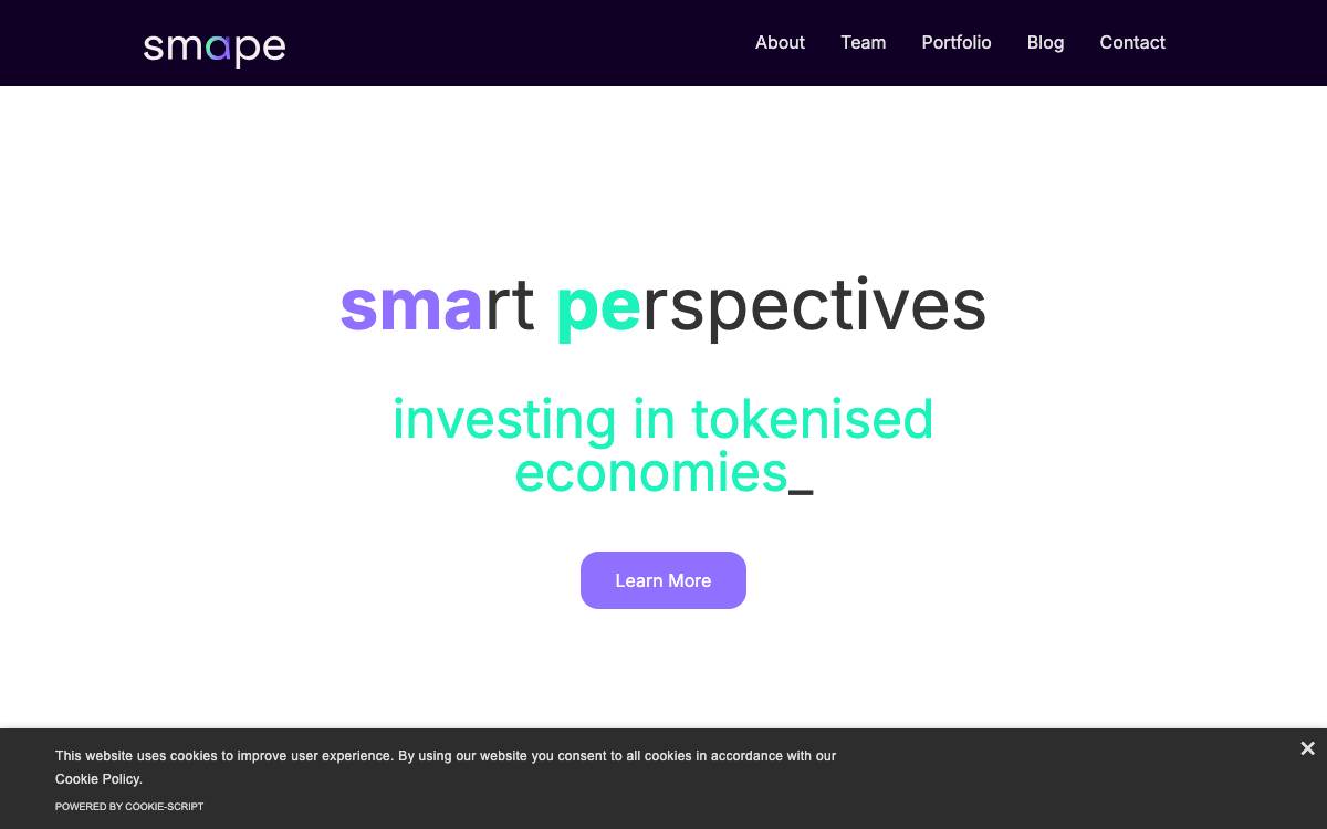 SMAPE Capital website preview
