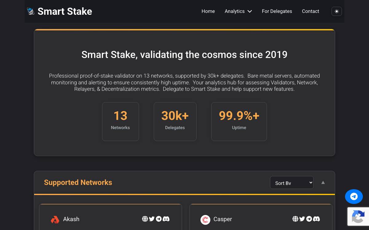 Smart Stake website preview