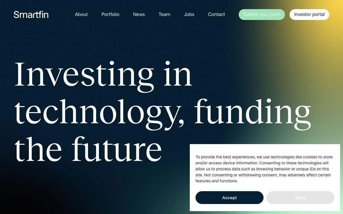 SmartFin website preview
