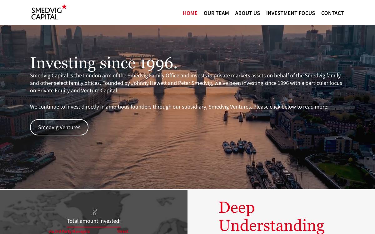 Smedvig Capital website preview