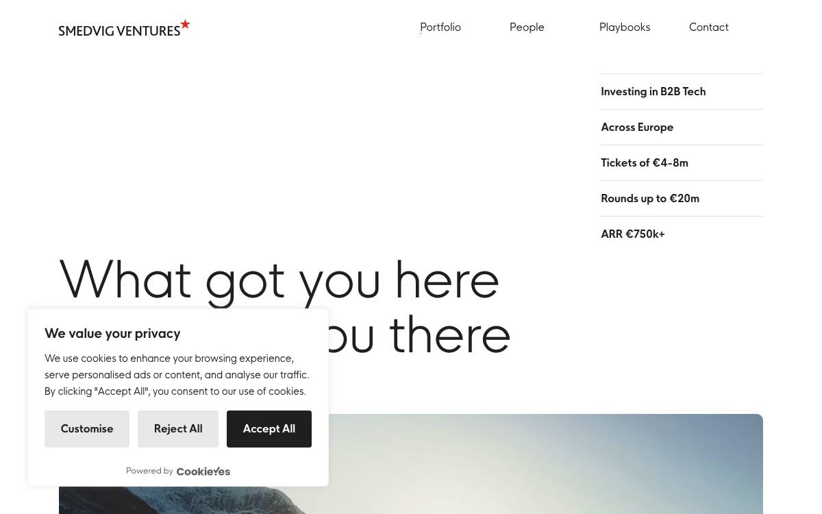 Smedvig Ventures website preview