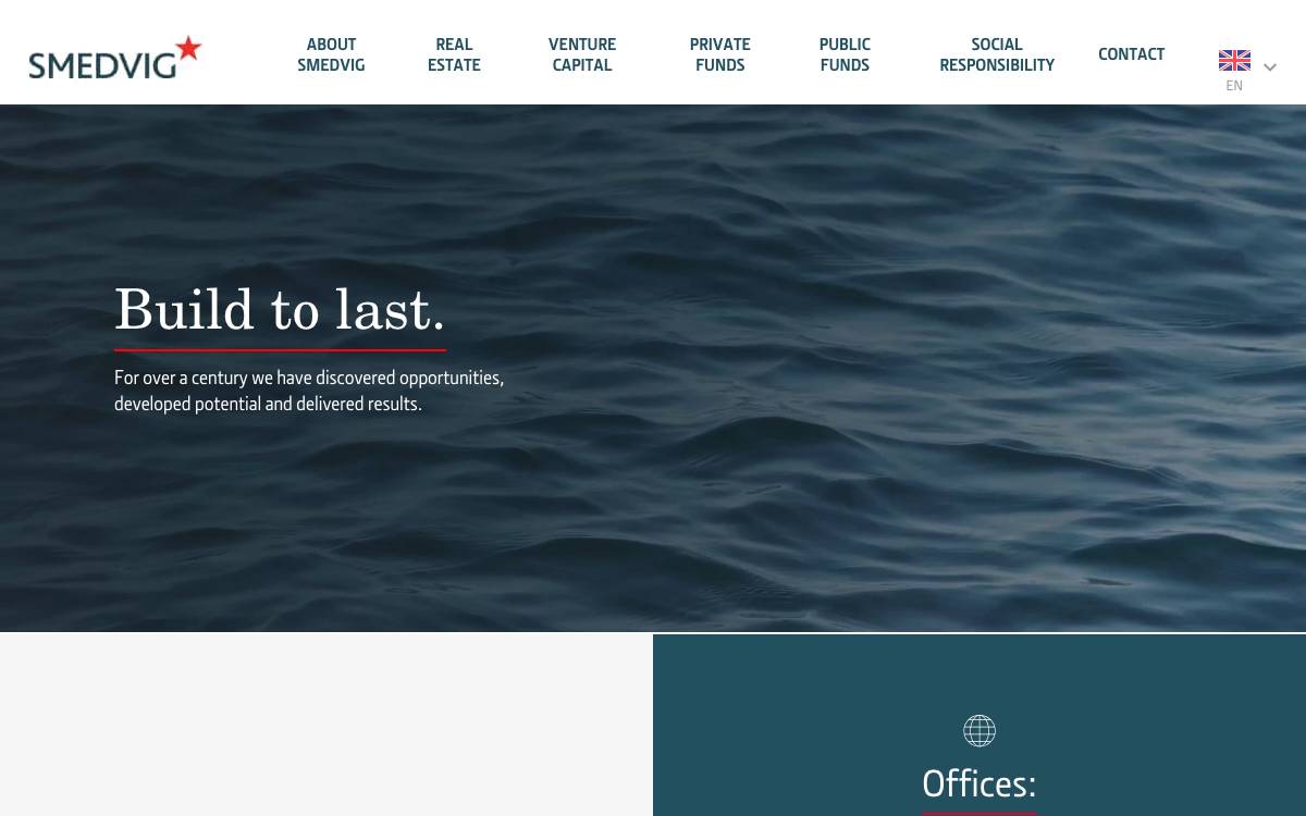 Smedvig website preview