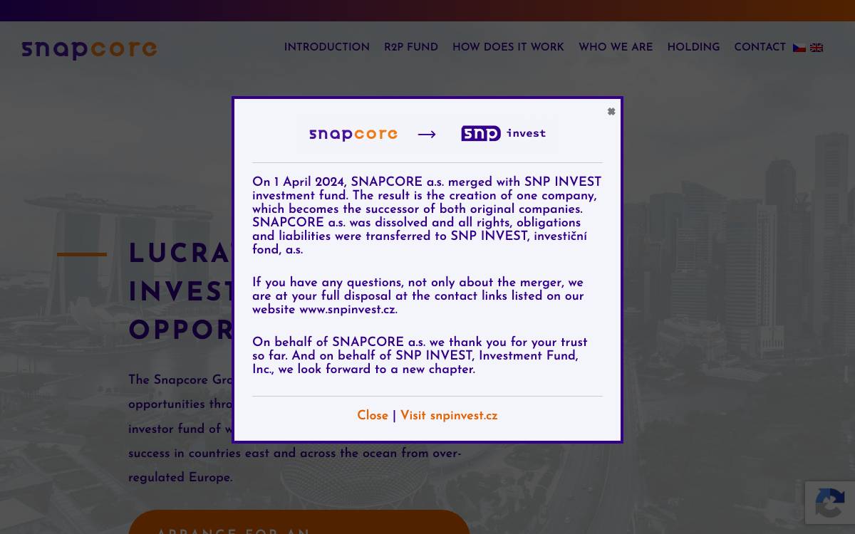 SNAPCORE Inc. website preview
