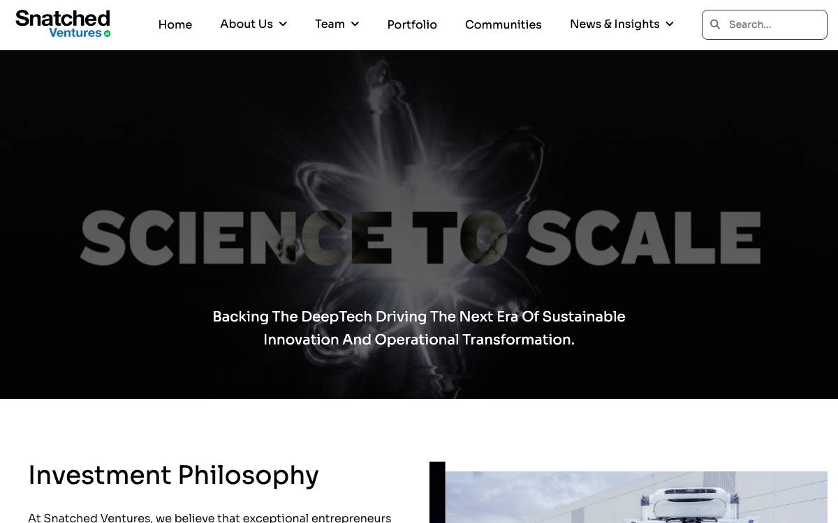 Snatched Ventures website preview