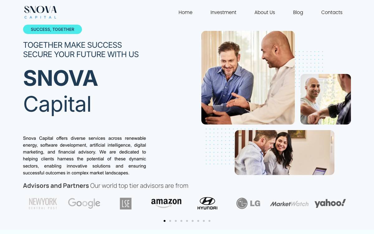 SNOVA Capital website preview