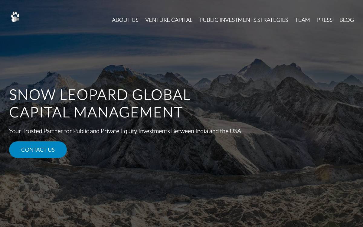 Snow Leopard Technology Ventures website preview