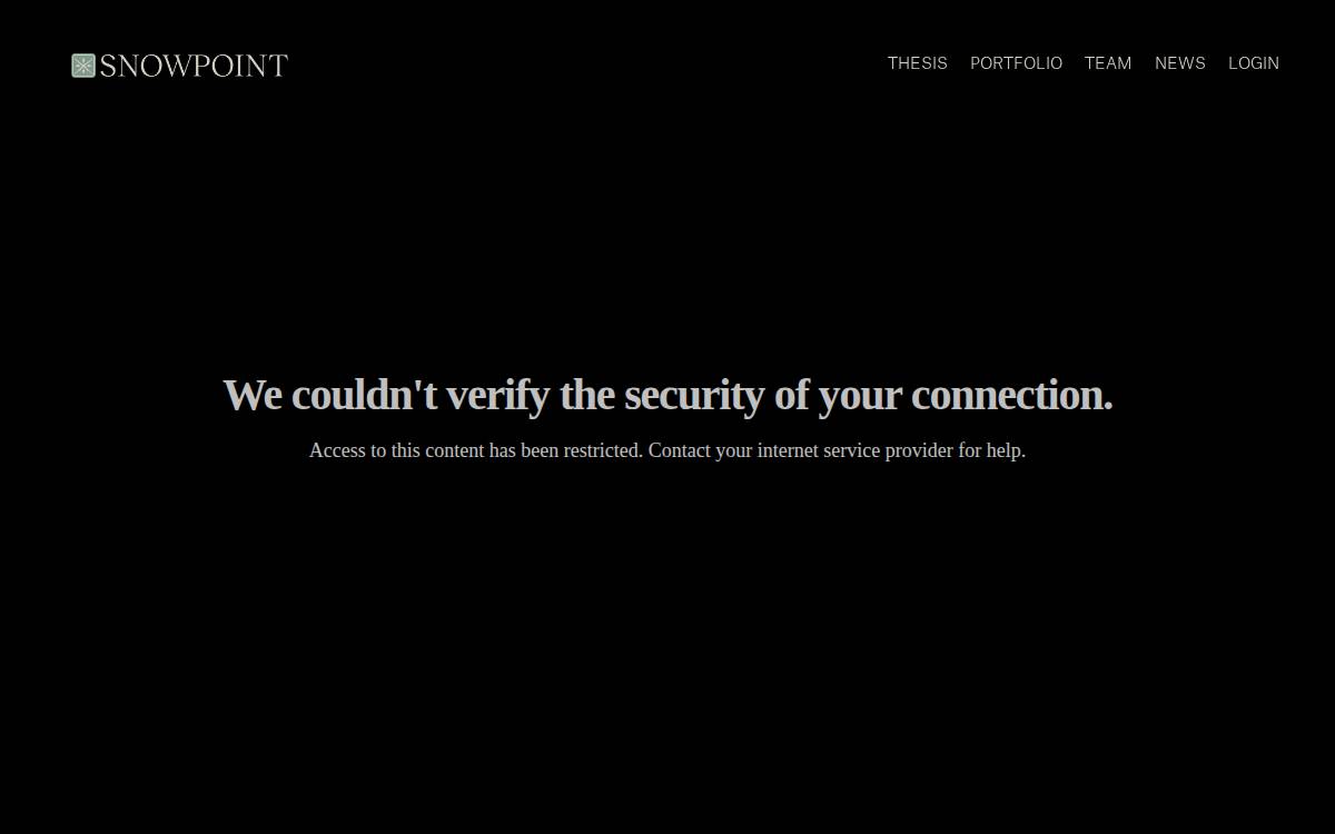 SnowPoint Ventures website preview