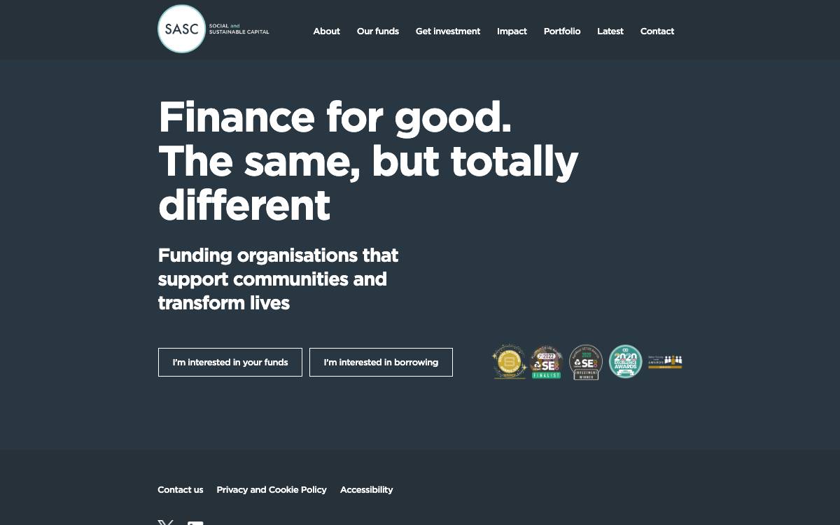 Social and Sustainable Capital website preview