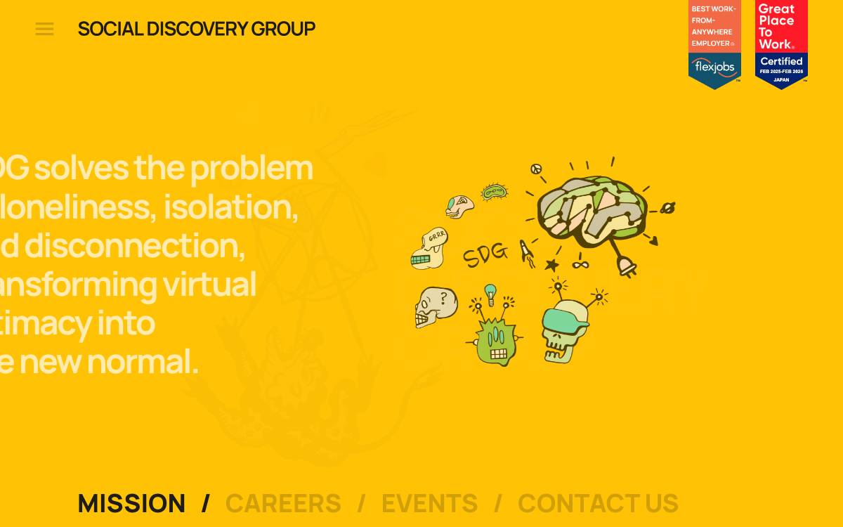 Social Discovery Group website preview