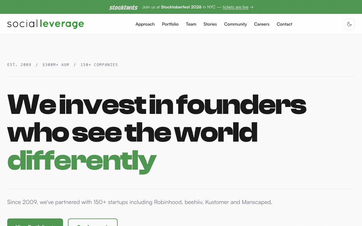 Social Leverage website preview