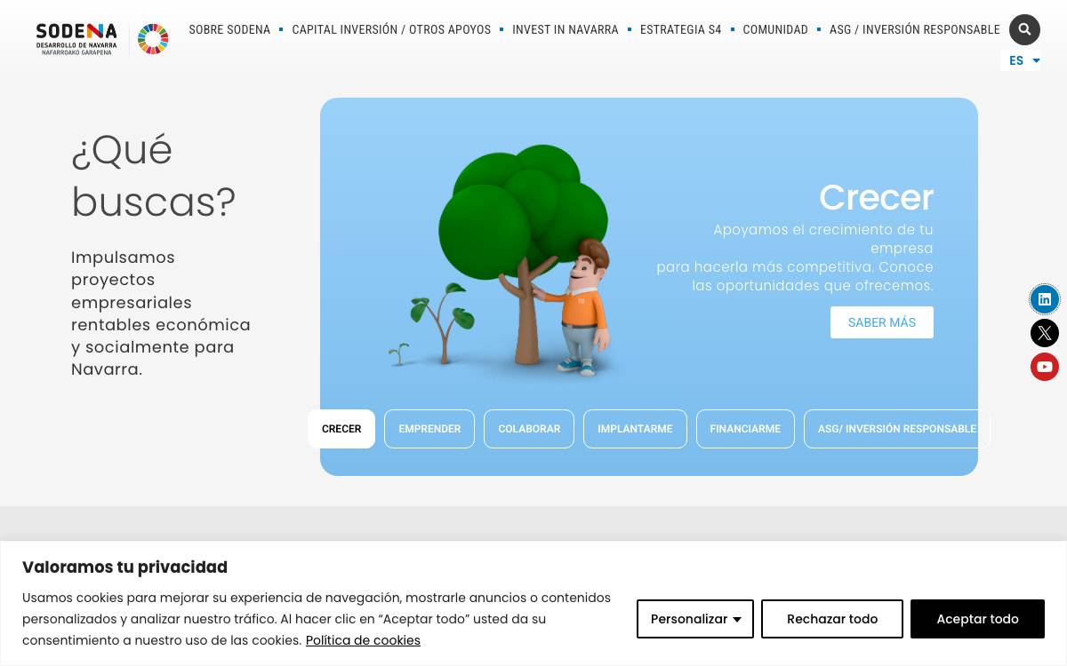 SODENA website preview