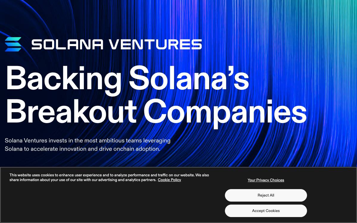 Solana Ventures website preview