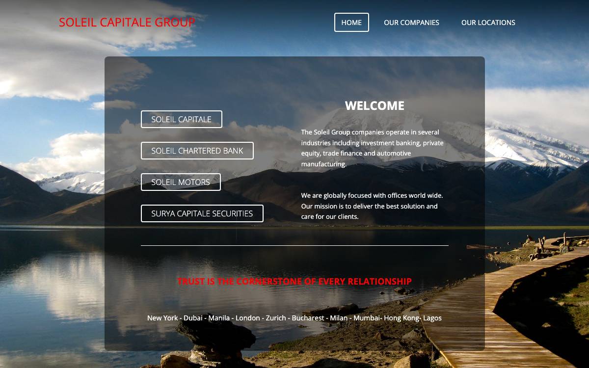 Soleil Capitale website preview