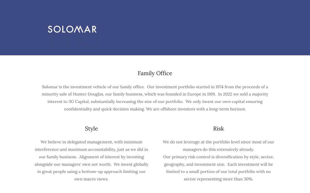 Solomar website preview