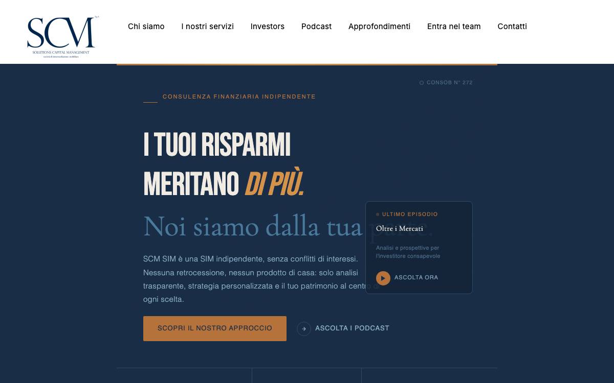 Solutions Capital Management SIM (SCM) website preview