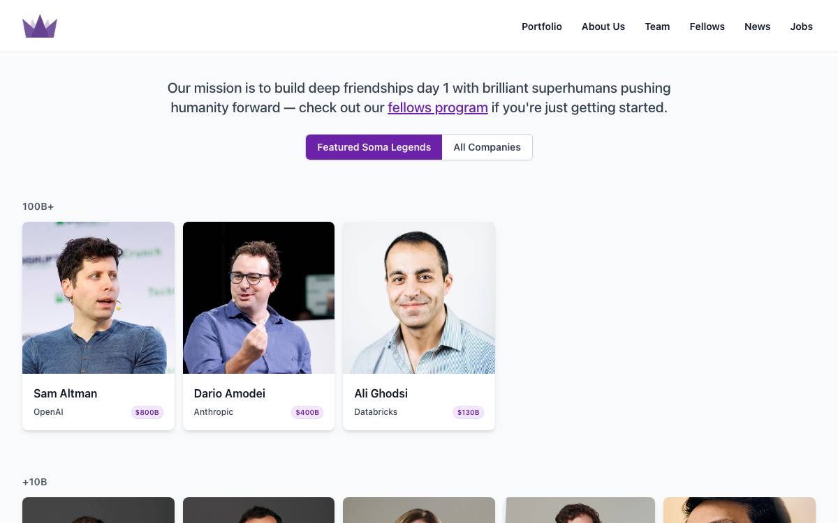 Soma Capital website preview