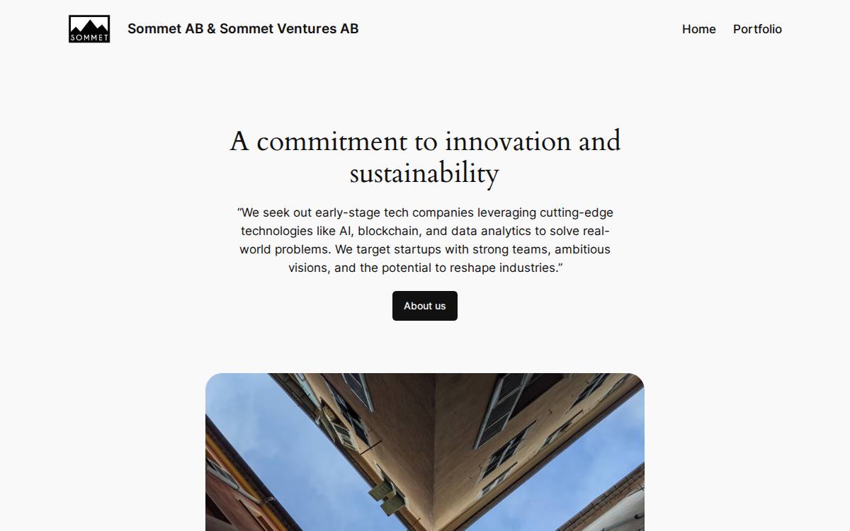 Sommet AB website preview