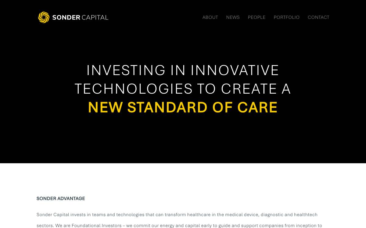 Sonder Capital website preview
